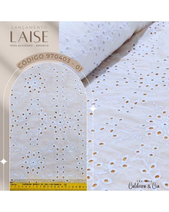 Bordado Laise cor - 01 (Branco)
